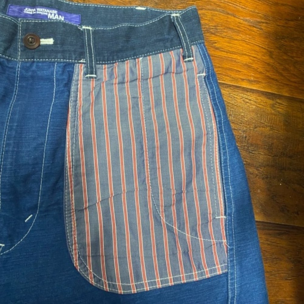 SOLD Junya Watanabe CDG Striped Pocket Shorts - Picture 3 of 6
